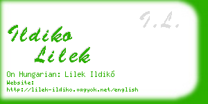 ildiko lilek business card